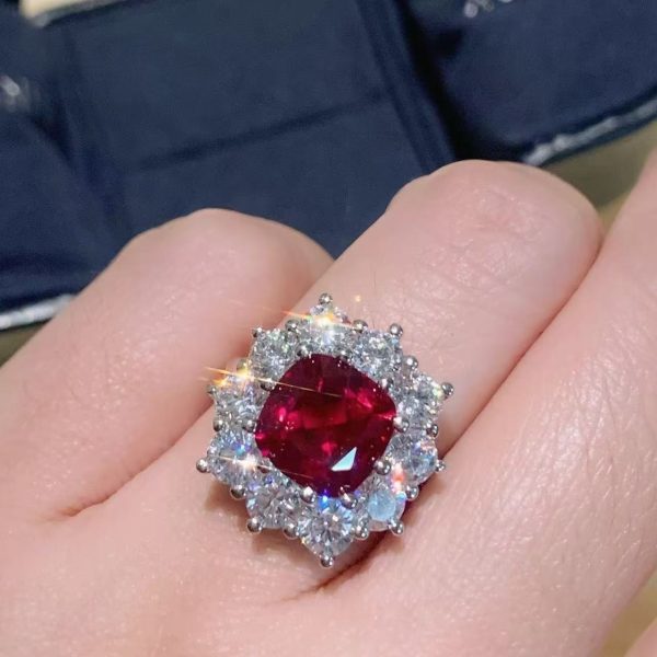 3ct Natural Ruby Ring – AAA Grade Pigeon Blood Red in 18K Gold Solitaire Setting